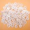 1mm 200Pcs Sewing Shirt Resin Buttons 4 Holes White Faux Pearl Finish